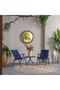 Vista 1 + 2-Seater Balcony Set - Blue Steel Folding Chairs & Coffee Table - Outdoor Living - 7