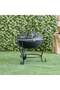 Inferno Blaze Fire Pit - Black Metal Outdoor BBQ Grill & Camping Accessory - 47" x 45" x 49.5"