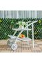 Wooden Serving Trolley - Grey Outdoor Garden Utility Cart, 87x64x87 cm, Ideal for Entertaining - 2