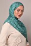 Green Speckled Patterned Jacquard Capri Shawl - 3