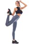 Embossed Fabric Extra High Waist Casual Leggings - 2