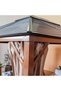 Jasmy Outdoor Gazebo with Curtains - Black/Brown - 3.6x4.6 M - 2-Year Warranty Included - 4