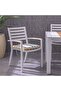 Timeless Stripe Outdoor Square Seat Cushion 43x43x5cm - Durable Polyester Garden Accessory - 4