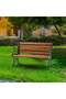Wuden 3-Seater Park Bench - 120 cm Wooden Outdoor Bench, Brown Finish, 1 Year Warranty