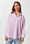 Striped Oversize Woven Shirt Ldz0050 Pink - 2