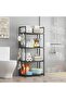 4-Tier Storage Shelf Organizer Multi Rack Stand Units with Hooks and Handle for Kitchen Bathroom - 4