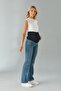 615-Pregnant Women's Lycra Spanish Leg Jeans with Belly Band - 4
