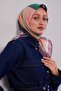 وشاح قطني بنمط هندسي أرجواني - 2