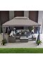 Roma Aluminium Gazebo 3x4m with Curtains & Mosquito Nets - Grey, Durable Polyester, 1 Year Warranty - 2