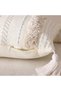 Woven Outdoor Cushion 45x45cm - Oatmist Beige, Durable PET Yarn, Ideal for Garden & Patio - 3