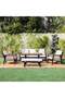 Loren 7-Seater Outdoor Sofa Set - Grey Aluminium & Rope - 2-Year Warranty - Stylish & Durable - 2