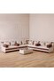 Arabian Majlis Outdoor Sofa Set - Brown Fabric, 2-Seater with Cushions & Handrest, UAE - 6
