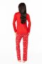 Women's Crew Neck Long Sleeve Patterned Pajama Set S26151 Comfortable Fabric - 3