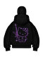 Kitty Glitter Stone Masked Hooded Oversize 3 Thread Cardigan
