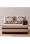 Arabian Majlis Outdoor Sofa Set - Brown Fabric, 2-Seater with Cushions & Handrest, UAE - 2