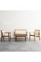 Rozana 4-Seater Outdoor Sofa Set - Solid Natural Wood, Beige, 1 Year Warranty, Vietnam - 6