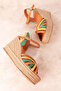 Women's Genuine Leather Wedge Heel Platform Sandals - 3