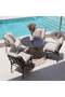 Lagoon 1 + 4-Seater Outdoor Dining Set - Brown/Champagne, Cushioned Chairs, 1 Year Warranty