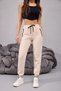 Women's High Waist Stretch Fabric Relaxed Fabric Jogger Pants Elastic Waist Trousers - 3