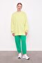 Green Elastic Waist Jogger Pants