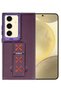 Hbc-248 Lima Stand Cover Compatible with Samsung Galaxy S24 - Deep Purple