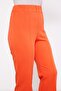 Orange Wide-Leg Elastic Waist Sports Pants - 4