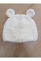 Hand-Knitted Velvet Yarn Cream-Colored Beret