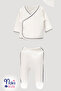 First Days Premium 10 Piece Hospital Discharge Set – 100% Cotton, White Navy Blue Ribbed - 3