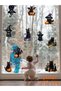 Transparent Double-Sided Hallowen Cats, Halloween, Glass, Wall, Sticker 10-18 cm - 4