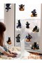 Transparent Double-Sided Hallowen Cats, Halloween, Glass, Wall, Sticker 10-18 cm - 3