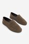 Women's Loafer Flat Sole Moccasin Casual Shoes Riston Brown Suede - 5