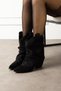 Livinya Women's Cowboy Boots Gusseted Black Suede - 2