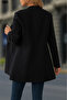 New Season Hakim Collar Women's Short Length Front Buttoned Pocketed Cashmere Jacket - 5