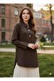 Gold Buttoned Brown Shirt Tunic