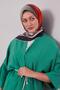 وشاح قطني بنمط هندسي مختلط باللون الأخضر