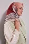 وشاح قطني بنمط هندسي مختلط من الكرز - 2
