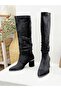 26K3214 Drawn-Up 7cm Thick Heel Boots for Women - 4