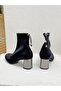 26K8469 Stretch Fabric 6cm Thick Heel Boots for Women - 5