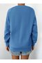 Kadın Basic Bisiklet Yaka Reglan Kol Sweatshirt - 2