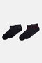 Black Men's 2-Piece Bamboo Baklava Pattern Quarter Socks