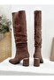 26K3214 Drawn-Up 7cm Thick Heel Boots for Women - 5