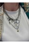 Brand Model Silver Color Watch Detail Multiple Necklace - 2