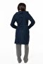 Women's Long Thin Soft Fleece Robe S26127 with Hood with Belt with Pockets - 4