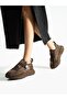 GOCCİA Brown Rhinestone Women's Sneakers