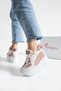 New Season White Powder Hidden Wedge Heel Sports Shoes Total Height 10 cm