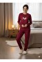 Women's Burgundy Winter Pajama Set