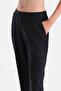Black Wide Leg Basic Modal Pants - 6