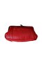 Genuine Leather Red Clip-On Scholarship Multi-Compartment Women's Handbag Wallet Card Holder 012 - 2