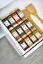 12-Piece Square Glass Spice Jar Set with Bamboo Lids / 40 Labels Included as a Gift / 12-Piece Spice Jar Set - 3