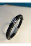 Parigi Steel Rope and Black Color Leather Model Stylish Design Men's Bracelet Gift for Lover Wife